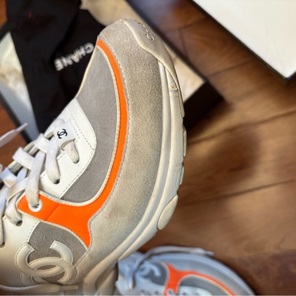 Chanel Leather & Suede Sneakers - Picture 6 of 16